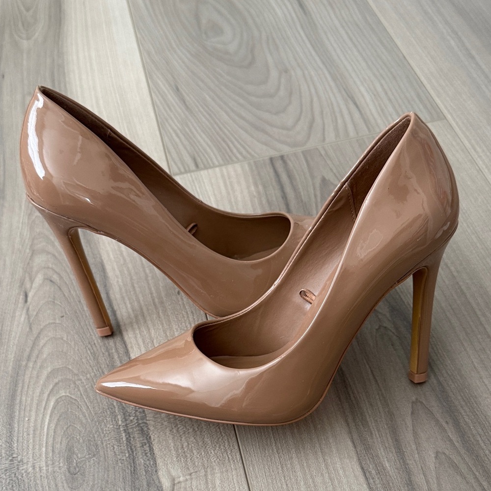Aldo Patented Brown Stiletto Pumps